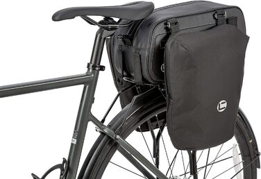 Велосумка HOMPER 26L, водонепроникна, EVA, для багажника, з плечовим ременем, чорна