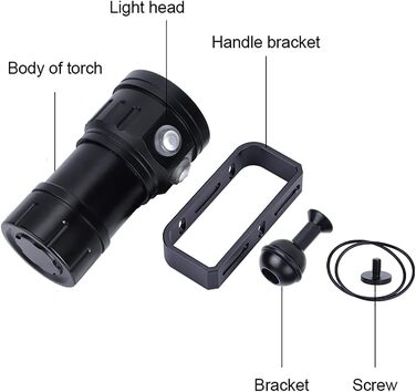 Підводна LED-ліхтарик Tyenaza 18000 люмен, IPX8, 500 м, 7 режимів, 120°