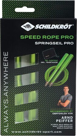 Скакалка для фітнесу Schildkröt Springseil Speed Rope Pro, професійна, швидкісна, в 4-кольоровій коробці