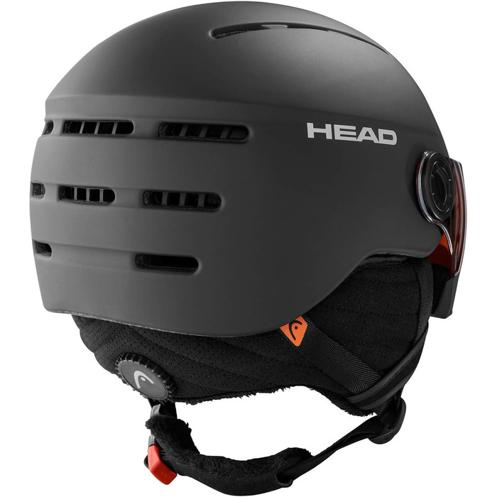 Лижний шолом HEAD KNIGHT з візором для дорослих, унісекс, чорний, розмір XS-S