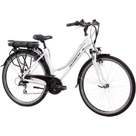 Електровелосипед F.lli Schiano E-Ride 28'' для трекінгу, знімний акумулятор 36В 10.4А·год, мотор 250Вт 40Нм, для чоловіків і жінок, білий