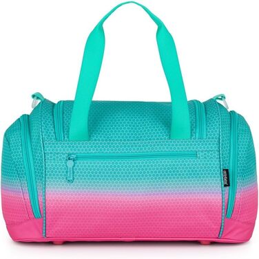 Спортивна сумка Kinder з відділенням для взуття, 2 бічними кишенями, регульованим плечовим ременем, 100% поліестер, 45×28×22 см, рожева