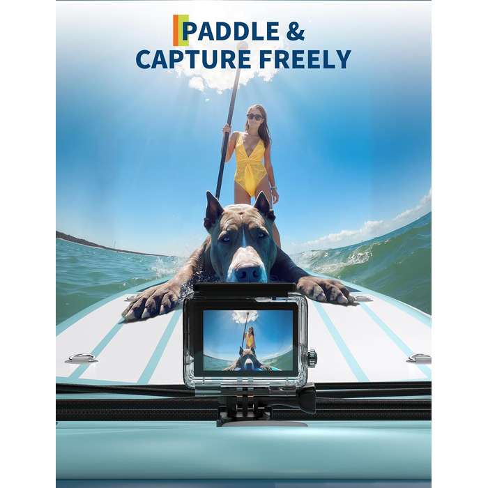 Надувний станд ап падлборд (SUP) 10.6ft з аксесуарами, антиковзаюче EVA покриття, легка сумка, насос, для дорослих та підлітків (Pfauenblau)