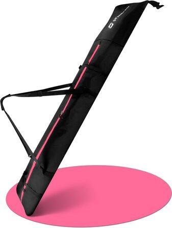 Чохол для лиж STYNGARD KITZBÜHEL (XXL) - для 2 пар лиж до 200 см, водонепроникний, чорно-рожевий