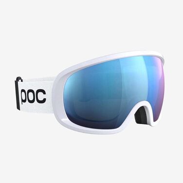 Гірськолижна маска POC Fovea Clarity Comp для змагань, біло-синя, антивідблиск, вентиляція