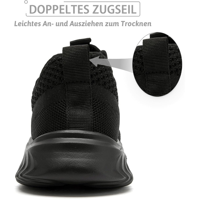 Чоловічі кросівки для бігу QIJGS: стильні та зручні для занять спортом та повсякденного носіння. Розмір 44 EU, колір чорний