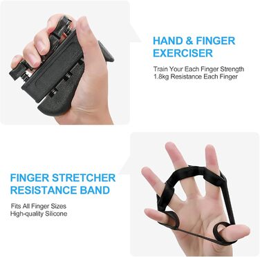 Набір Handtrainer Newaner: тренажери для рук, пальців та передпліччя (5 шт.)