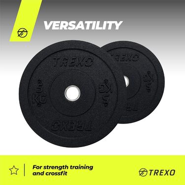 TREXO Олімпійський бампер-диск 0,5 кг для штанги, гума, 50 мм, для кросфіту та тренувань