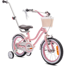 Дитячий велосипед Sun Baby Heart Bike для дівчаток 12, 14, 16 дюймів, знімна штанга, для дітей 2-6 років