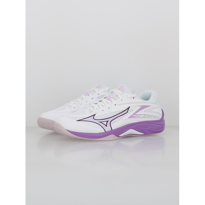 Жіноче волейбольне взуття Mizuno Thunder Blade Z для залу, білий/фіолетовий (42.5 EU)