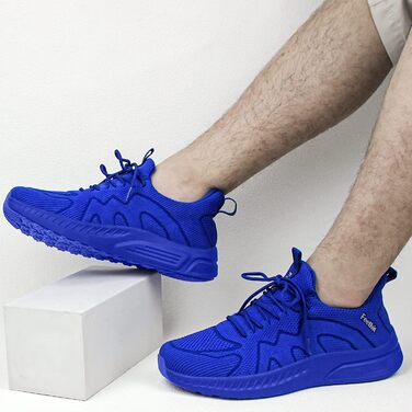 Кросівки Feethit для чоловіків: спортивні, для бігу, тенісу, фітнесу, повсякденного носіння. Легкі, дихаючі, синього кольору, 46 EU