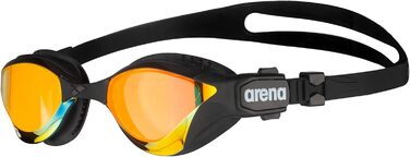 Окуляри для плавання Arena Cobra Ultra Swipe Mirror з дзеркальними лінзами, антифог, UV-захист, унісекс, для дорослих, жовто-мідні, 5 змінних перенісся