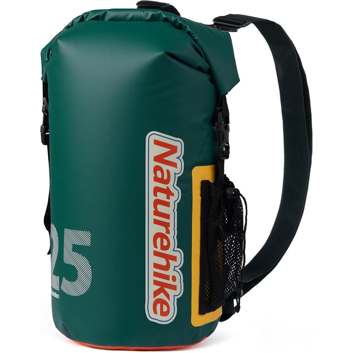 Водонепроникний рюкзак Naturehike Dry Bag 25L – 15L/10L, для каякінгу, риболовлі, рафтингу, плавання, сноубордингу (зелений)