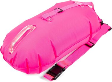 BornToSwim буєр для плавців, без сухої кишені, 28x49 см, рожевий, з логотипом, для безпеки на воді