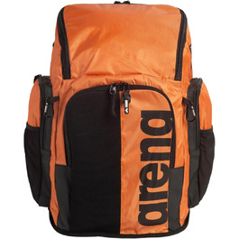Рюкзак Arena Team Backpack 45 л, спортивний, для плавання і подорожей, з відділенням для мокрого одягу, посилене дно, помаранчевий Sunset Chevron