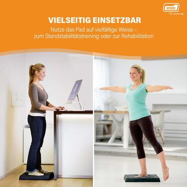 Балансувальна подушка Sissel Balancefit, TPE, антиковзка, для тренування рівноваги та координації, для дому і вулиці, до 120 кг, чорна
