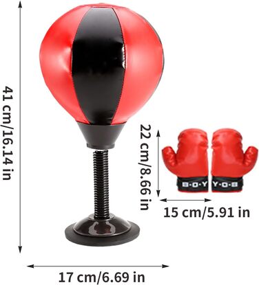 Бокс-груша надувна для офісу з присоскою | Розвантаження стресу для підлітків, офісних працівників, студентів