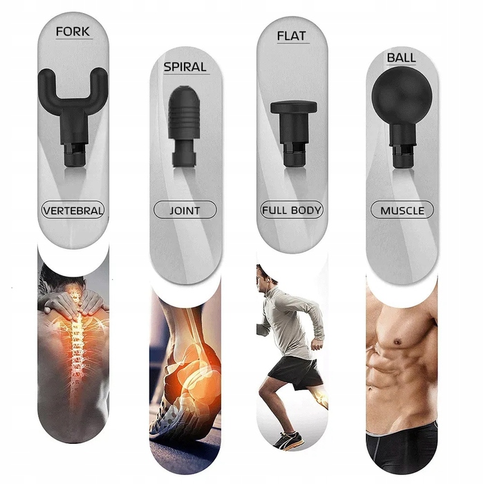 Перкусійний масажер Medatech Massage Gun — масажер для спини, стоп та всього тіла