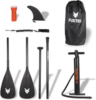 Надувна SUP-дошка Fuxtec ECO 320x81x15 см з 3 плавниками, для туризму, до 150 кг, з рюкзаком