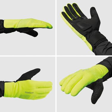 GripGrab Ride: Водонепроникні зимові велоперчатки (M, Жовтий Hi-Vis Update)