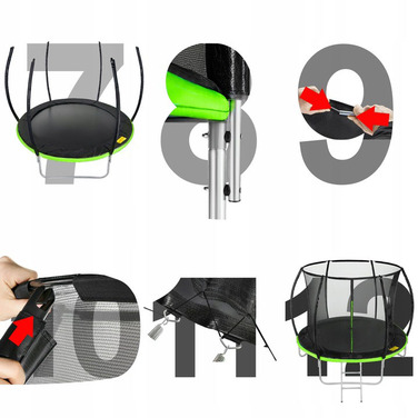 Батут із сіткою JUST FUN 244 см FT 8 (244-252 см)