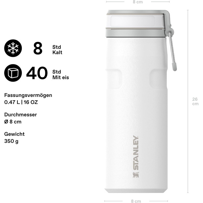 Термопляшка Stanley 1913 IceFlow Twist Flip 0.47л, Frost