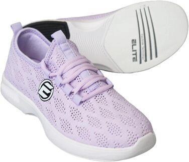 Жіночі боулінг-шоу ELITE Kona: легкі, атлетичні, дихаючі, в'язані, універсальні підошви, 38.5 EU, фіолетовий