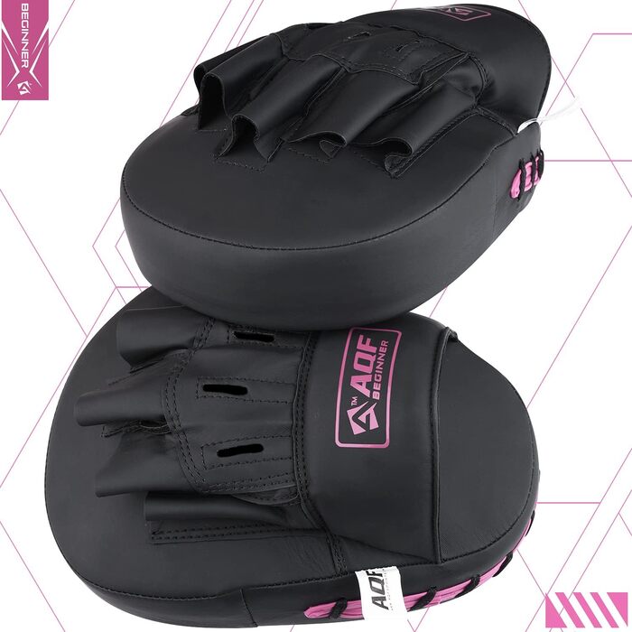 Боксерські рукавиці-лапи AQF Pratzen для муай-тай, кікбоксингу, MMA, карате (рожеві)