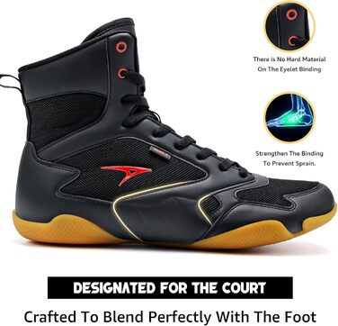 Чоловічі шкарпетки-взуття ASHION для хайкінгу та трейлраннінгу, зимові, водонепроникні, чорно-червоні (42.5 EU)