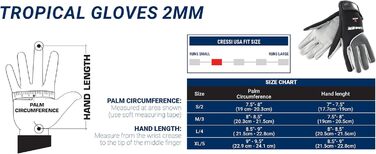 Рукавички для водного спорту Cressi Tropica Amara/Neopren 2 мм (Синій/Сірий, S)