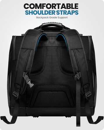 Чохол для черевиків OutdoorMaster: для сноуборду та лиж, 55 л, чорний