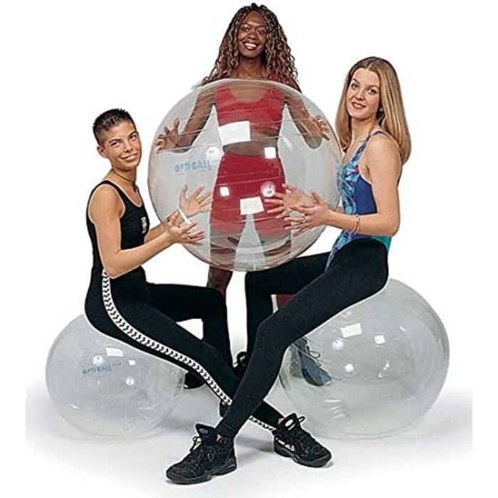 Гімнастичний м'яч Gymnic Opti-Ball прозорий 65 см для фітнесу