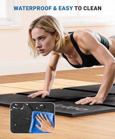 Килимок захисний під бігову доріжку та тренажери Yoleo, 160x75 см, шумопоглинаючий та протиковзкий килим для підлоги під велотренажер, еліпс та лавку для гантелей, чорний