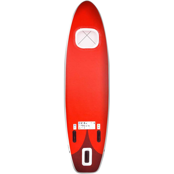 Надувна SUP-дошка LAPOOH 330x76x10 см червона, комплект для сапбордингу з веслом і сидінням
