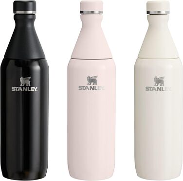 Термос Stanley 1913 All Day Slim 0.6л Чорний - нержавіюча сталь, зберігає холод до 6 год, лід до 11 год, без BPA, герметичний, можна мити в посудомийці
