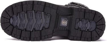 Черевики для ходьби ANJOUFEMME для жінок, зимові черевики, водонепроникні та теплі, для активного відпочинку, трекінгу та зимових прогулянок (41 EU, хутро чорне)