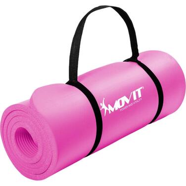 Гімнастичний килимок MOVIT для фітнесу та йоги, гіпоалергенний, рожевий (183x60x1.0 см)