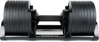 Регульована гантеля NUOBELL від ROBURFLEX, 36,3 кг, чорна, для фітнесу, силових тренувань і домашнього спортзалу