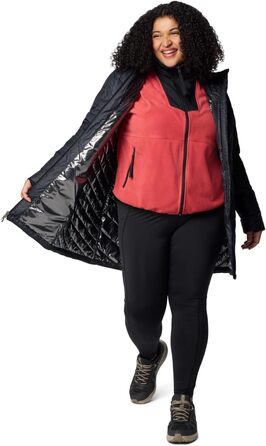 Жіноча зимова куртка-пальто Columbia First Generation Heavenly Long Hooded Jacket, чорна, розмір L
