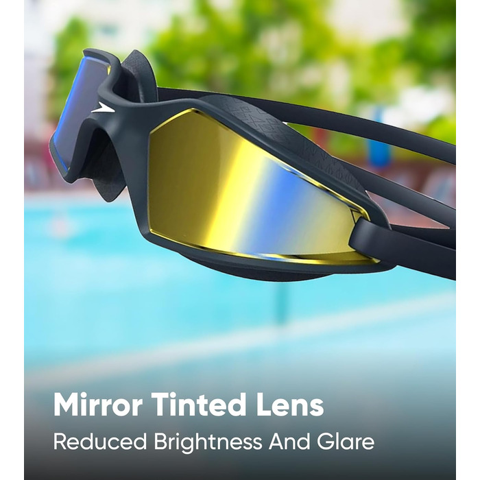 Окуляри для плавання Speedo Hydropulse унісекс | Зручна посадка | Регульована конструкція, сірі | Діоптрії 3.0, середній розмір