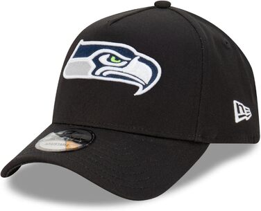 Кепка New Era NFL Seattle Seahawks 9Forty A-Frame чорна, кепка з вигнутим козирком, універсальний розмір