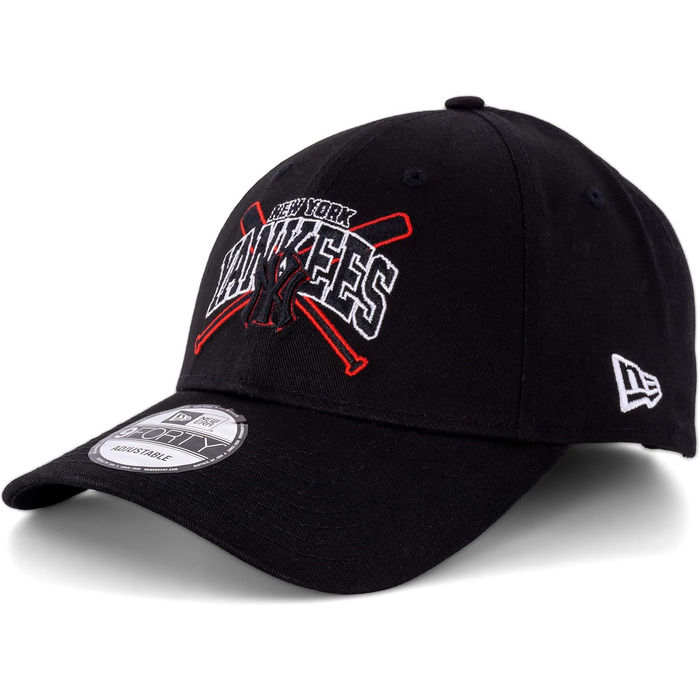 Кепка New Era New York Yankees 39thirty Flexfit чорна - розтягувана, універсальний розмір