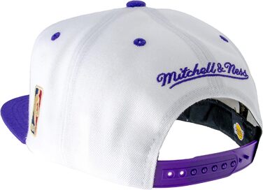 Кепка Mitchell & Ness NBA Lakers Snapback універсального розміру (біло-фіолетова)