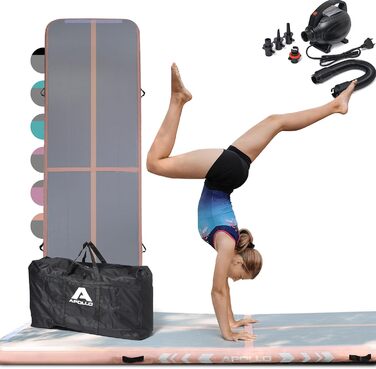 Надувний гімнастичний мат Apollo Air Mat Pro 3м/4м для дорослих і дітей, домашній і вуличний аеромат для тренувань, акробатики, тумблінгу