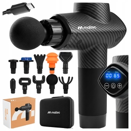 Перкусійний масажер Maltec акумуляторний, чорний, 24 Вт