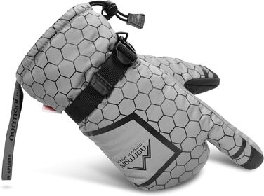 Зимові рукавички normani Apex утеплені ComforMax Classic до -35°C, крабовий стиль, сірі/чорні, XL