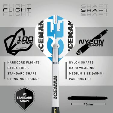 Дарти RED DRAGON Ultimate 50 шт. Пітер Райт Snakebite та Гервін Прайс Iceman - професійні дротики для гри