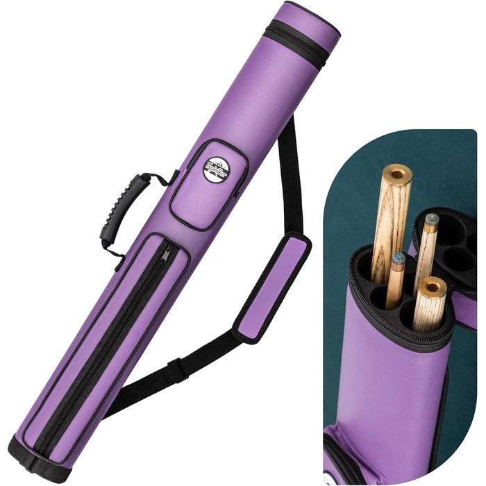 Чохол для більярдних київ: містка сумка для 2 київ з аксесуарами, фіолетовий колір, до 58 дюймів