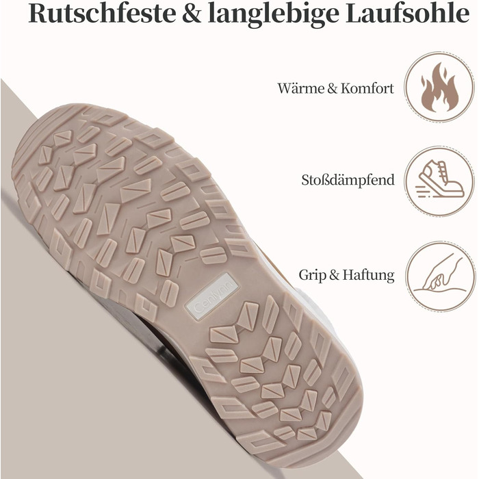 Жіночі зимові черевики: утеплені снігоступи, трекінгові черевики для хайкінгу (жовті, 38 EU)