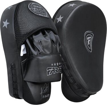 Боксерські мішені Farabi Sports Box Pratzen - чорні боксерські подушки для ударів, Муай Тай, тренування